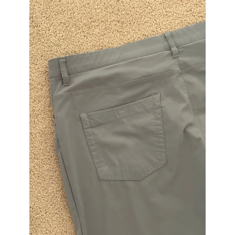 Adidas Mens Golf Go-To 5 Pocket Pants Tapered Fit 38x34 Grey Primegreen Stretch